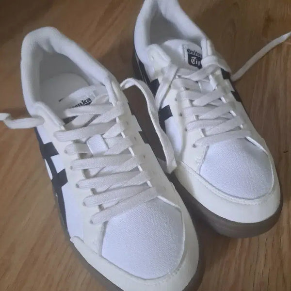 [BUNJANG] Onitsuka Tiger Advanti Cream White Black / 오니츠카 타이거 어드반티 크림 화이트 블랙 240