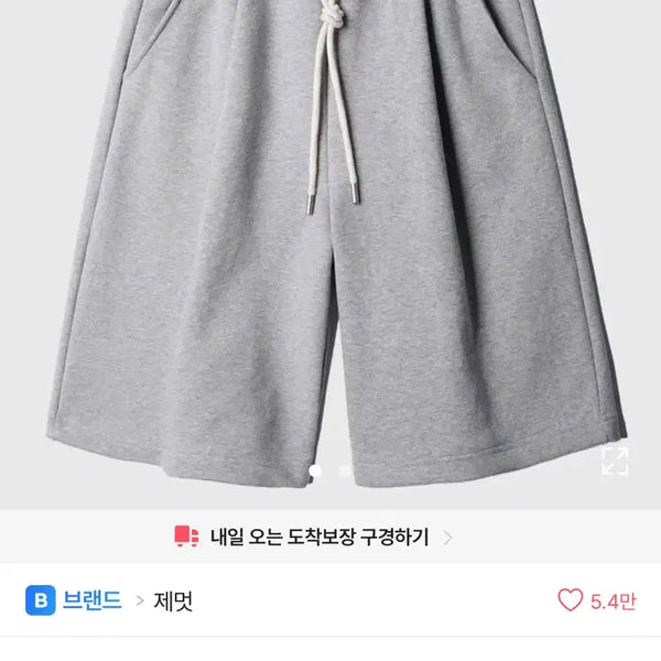 [BUNJANG] Jemeot Summer One-Tuck Half Pants Grey Bermuda Shorts / 에이블리 제멋 플레시 썸머 원턱 하프팬츠 그레이 버뮤다
