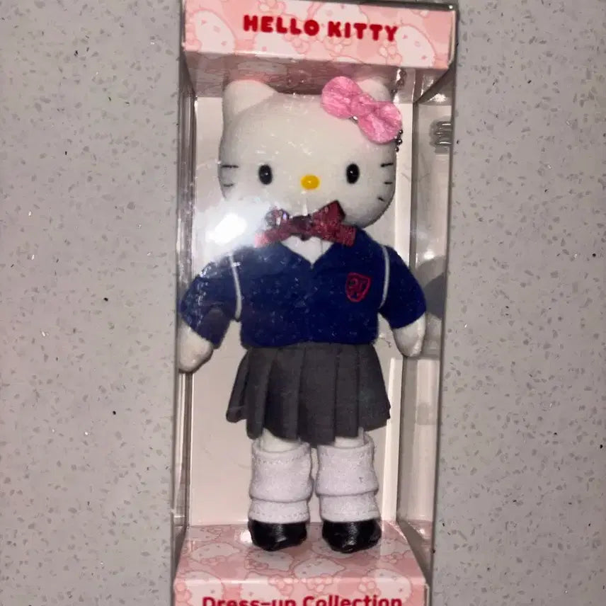 [BUNJANG] Sanrio Hello Kitty 50th Anniversary 'Deupki' Uniform Kitty Keyring (Sealed) / 산리오 헬로키티 50주년 기념 드업키 교복 키티 키링 미개봉 새상품