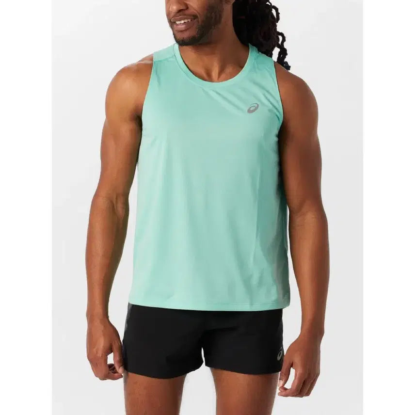 [BUNJANG] Asics Silver Running Singlet Mint L (100) / 아식스 민소매 런닝 실버 싱글렛 민트 L(100)