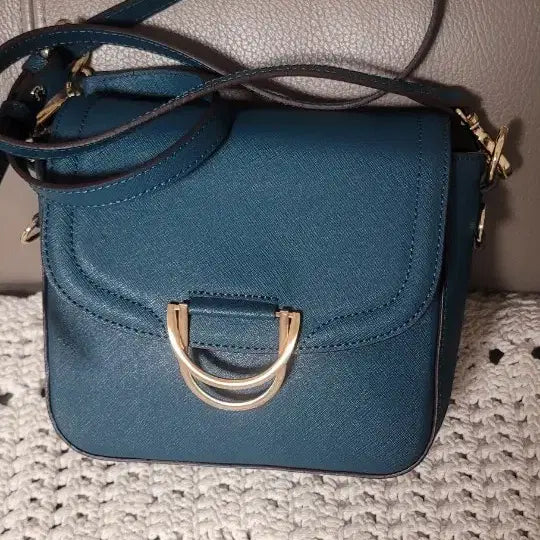 [BUNJANG] Studio Sera Til Blue Saffiano Leather Mini Crossbody Bag / 스튜디오 세라 틸블루 사피아노가죽 미니 크로스백
