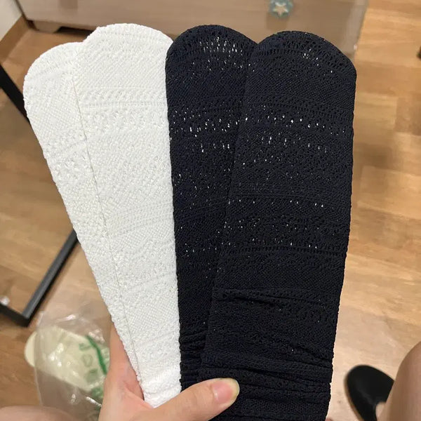 [BUNJANG] Knit Socks (Black/White) / 니트 양말 블랙/화이트