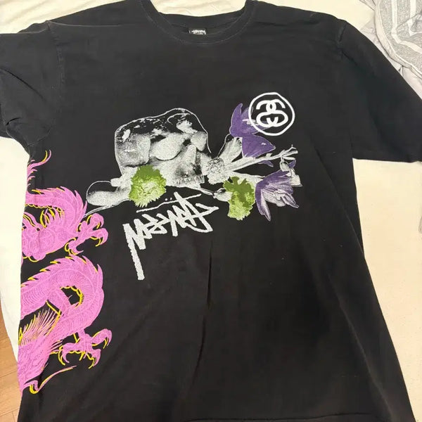 [BUNJANG] Stussy Strike Pigment Dyed T-Shirt Black XL / 스투시 반팔티 스트라이크 피그먼트 다이드 티셔츠 블랙 XL