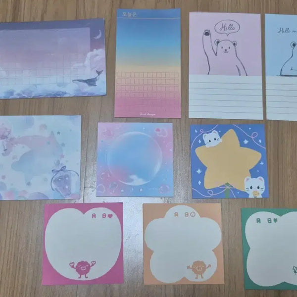 [BUNJANG] Memo Pad Paper Sheets (100 Count) / 떡메모지 떡메 소분 10장 10세트 총 100장