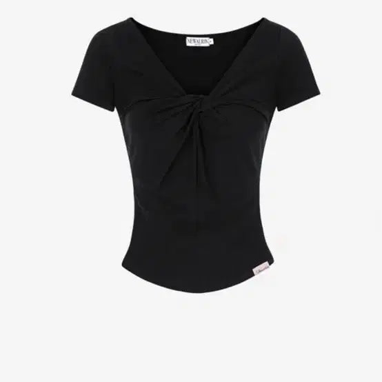 [BUNJANG] NEWEARTH LUNA Summer Twisted T-shirt Black M / 뉴얼린 루나 썸머 트위스티드 티셔츠 블랙 M