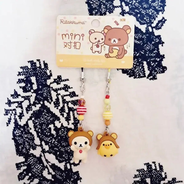 [BUNJANG] Miniso Rilakkuma Korilakkuma Kiiroitori Strap Keychain / 미니소 리락쿠마 코리락쿠마 스트랩 키링 열쇠고리 산리오 산엑스 키이로이토리