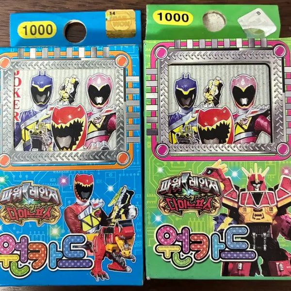 [BUNJANG] Power Rangers Dino Force Original Card Game 2-Set + Toy Set / 파워레인저 다이노포스 원카드 2개 세트 + 완구 세트