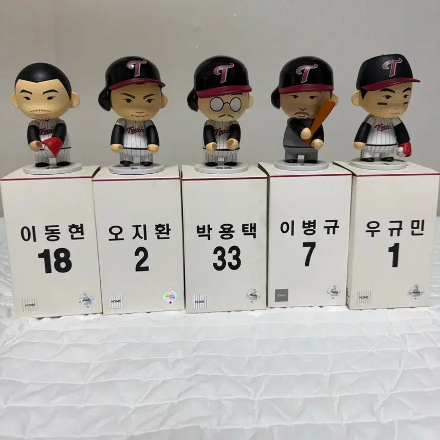 [BUNJANG] LG Twins Cartoon Figure 5-Piece Set / LG 트윈스 카툰 피규어 5개 세트