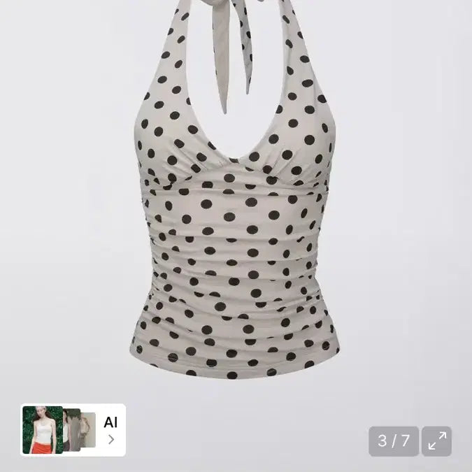 [BUNJANG] Sculptor Dot Halter Top / 스컬프터 도트 홀터넥 Dot Halter Top Raw