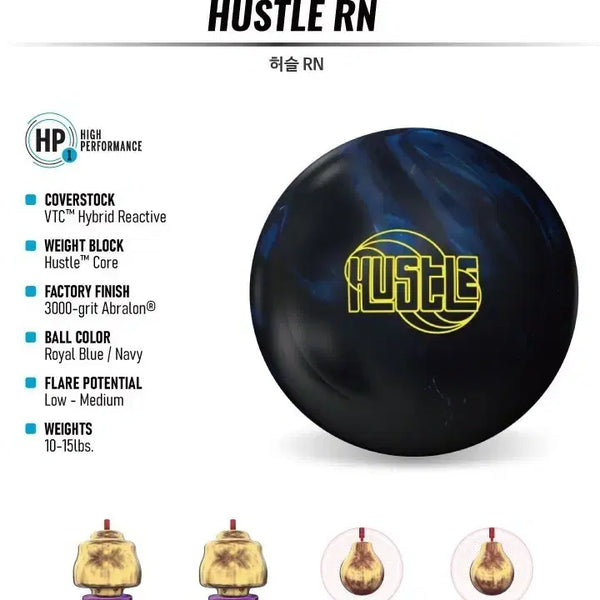 [BUNJANG] Lotto Grip Hustle R/N 15lb Bowling Ball (Certified) / [덤리스 전용!!!중고 볼링공] 로또그립 허슬 R/N 15파운드 (공인구) 가성비 엔트리 소프트볼
