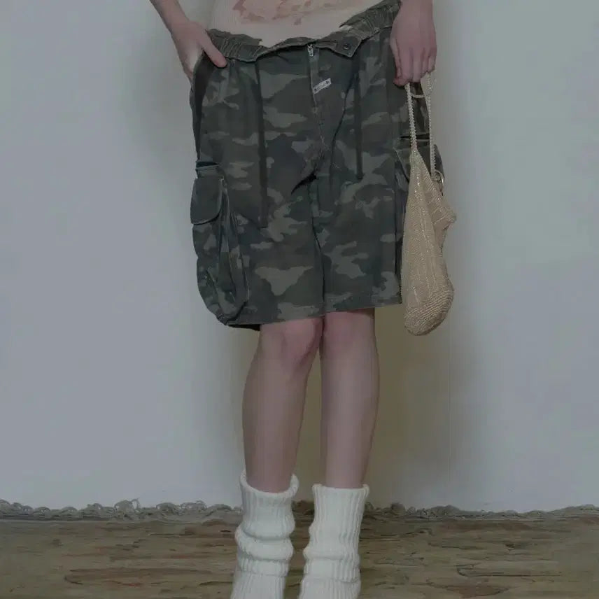 [BUNJANG] Sculptor Twill Cargo Half Pants / 스컬프터 SCULPTOR Twill Cargo Half Pants 카모 버뮤다 팬츠