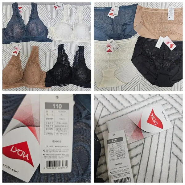 [BUNJANG] Vivian Bra & Panty Set (10 pcs) - XXL Bra, 110 Panty / 새상품 10종 일괄 비비안 브라팬티택포6만 (브라XXL 팬티110)