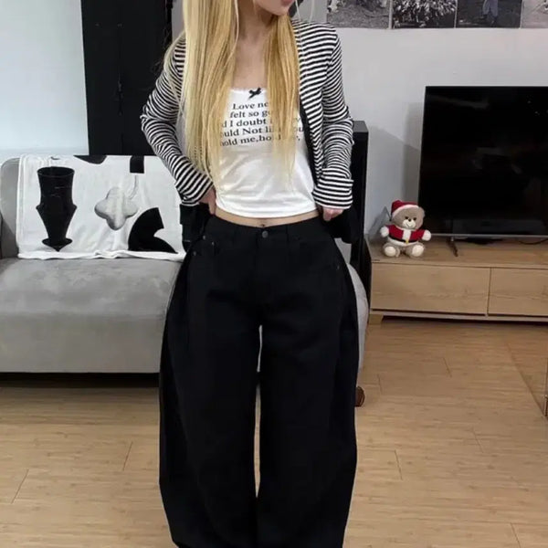 [BUNJANG] Ablly Balloon Fit Wide Pants / 에이블리 벌룬핏 와이드 팬츠 교신가능