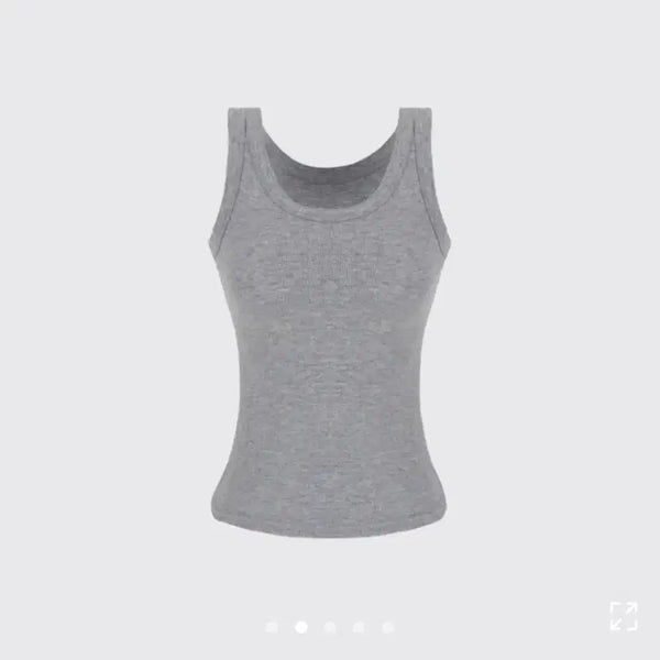 [BUNJANG] Ablley Built-in Bra Cover Camisole Gray / 에이블리 부유방 커버 그레이나시