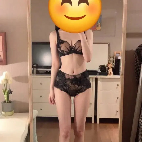 [BUNJANG] Black Lace Lingerie Set / 블랙 레이스 속옷 세트