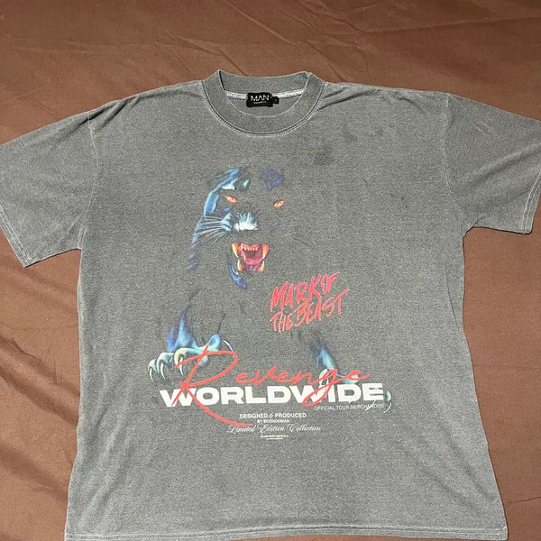 [BUNJANG] Hard Fading Puma Printing T-Shirt / 하드페이딩 퓨마 프린팅티셔츠
