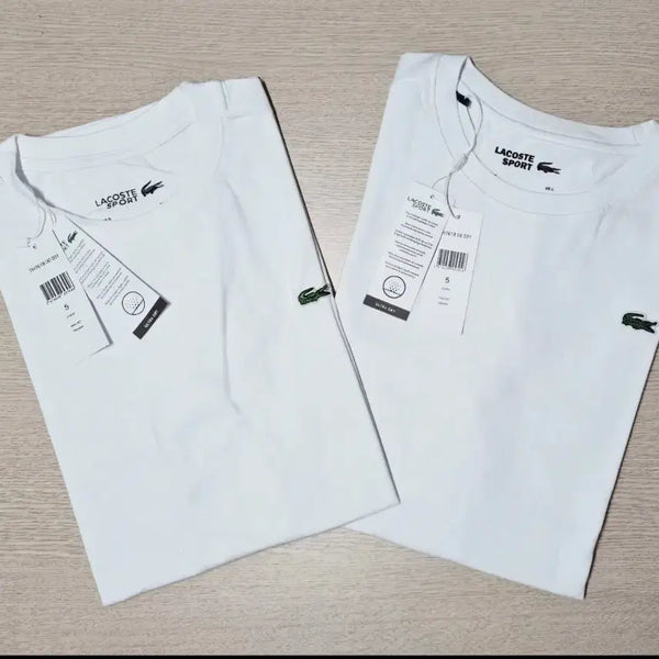 [BUNJANG] Lacoste Sport T-Shirt 2-Pack White L / 라코스테 스포츠 반팔티 2장 화이트 L