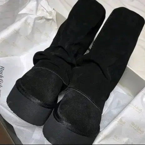 [BUNJANG] Rockfish Black Suede Long Boots (240) / 새상품 락피쉬 블랙 스웨이드 롱부츠(240)