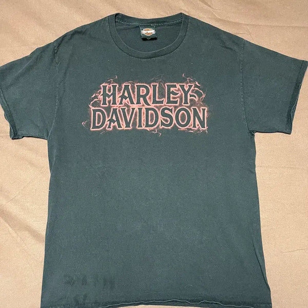 [BUNJANG] Harley-Davidson Skull Printing T-Shirt / 할리데이비슨 스컬프린팅 티셔츠