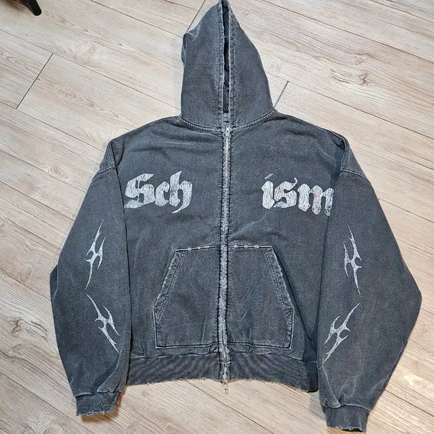 [BUNJANG] SKZoo Inducing Blackletter Hoodie Zip-up M Size / 스키즘인듀싱 blackletter 후드집업 M사이즈
