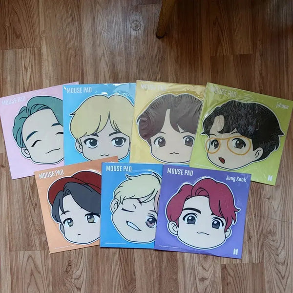 [BUNJANG] BTS 7 Types Mousepad Set (Sealed) / BTS 마우스패드 7종 세트(새제품)