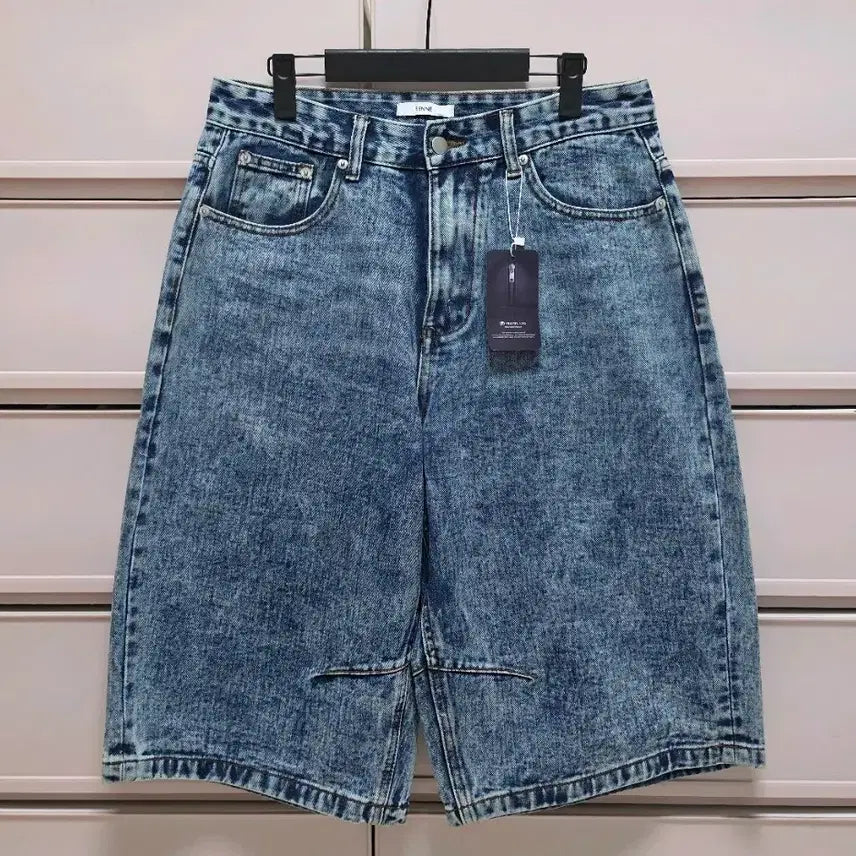 [BUNJANG] Ice Blue Denim Bermuda Shorts - Unisex M / 청버뮤다 새상품