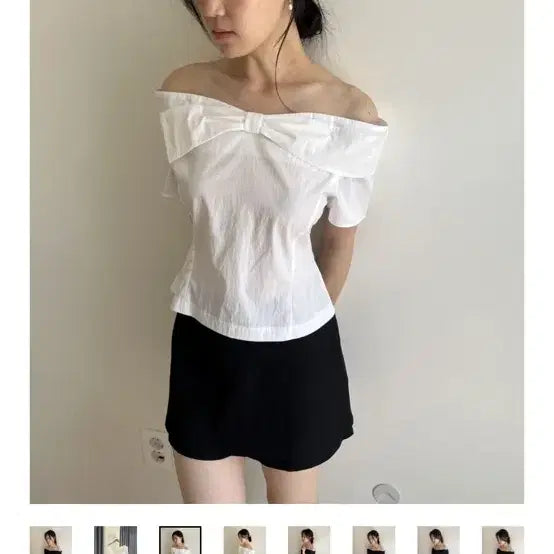 [BUNJANG] Nude Classic Mew Ribbons Blouse / 누드클래식 미우리본 블라우스