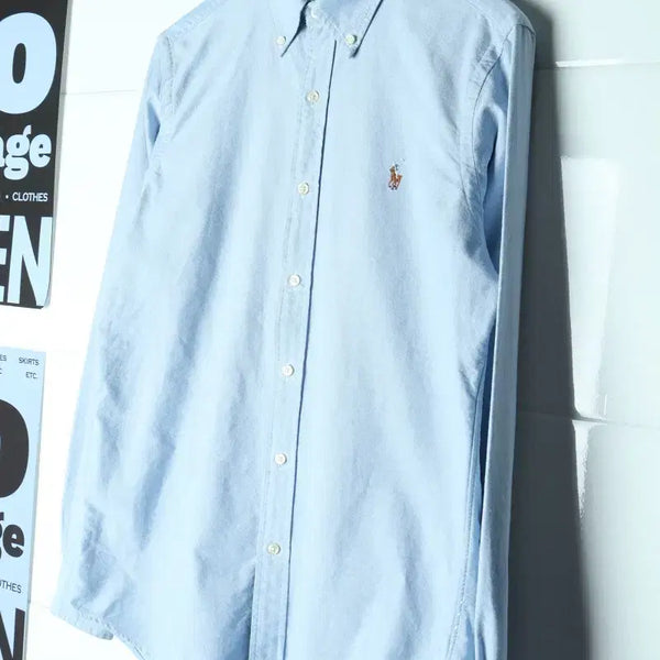 [BUNJANG] Polo Ralph Lauren Solid Oxford Shirt Sky Blue / (S-M) 폴로 랄프로렌 셔츠 남방 무지 옥스포드 하늘색-H36392