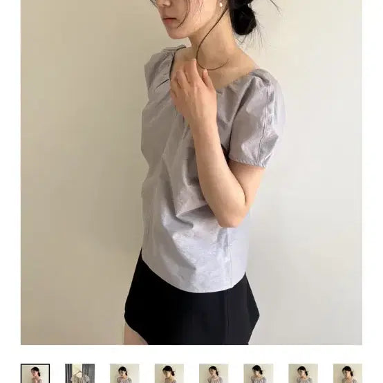[BUNJANG] Nude Classic Ette Puff Blouse / 누드클래식 에떼 퍼프 블라우스