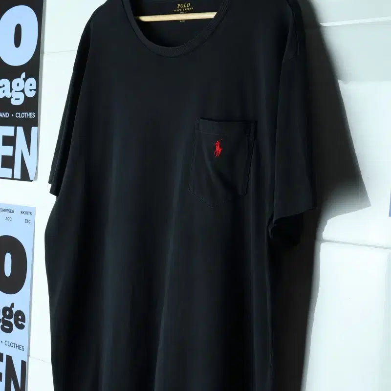 [BUNJANG] Polo Ralph Lauren USA T-Shirt Black XL-2XL / (XL-2XL) 폴로 랄프로렌 반팔 티셔츠 USA 블랙-H36396