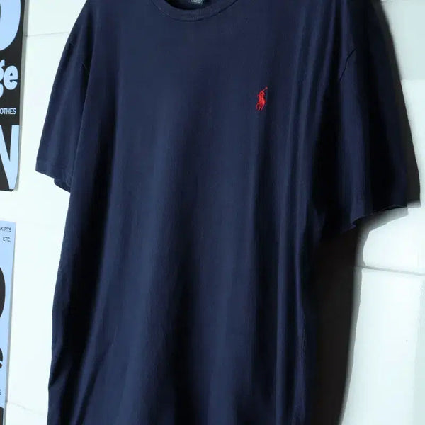 [BUNJANG] Polo Ralph Lauren 90s Navy T-Shirt / (M-L) 폴로 랄프로렌 반팔 티셔츠 90S 년대 네이비-H36398