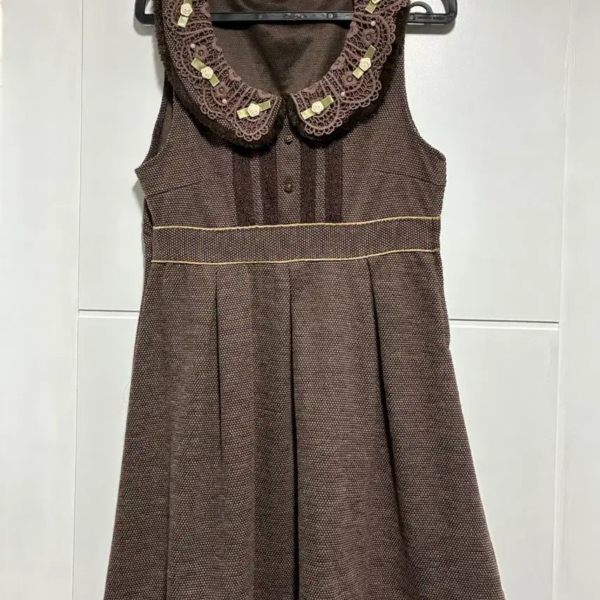 [BUNJANG] Axes Femme Brown Floral Dress / 엑시즈팜(AXES FEMME) 브라운 플라워 원피스