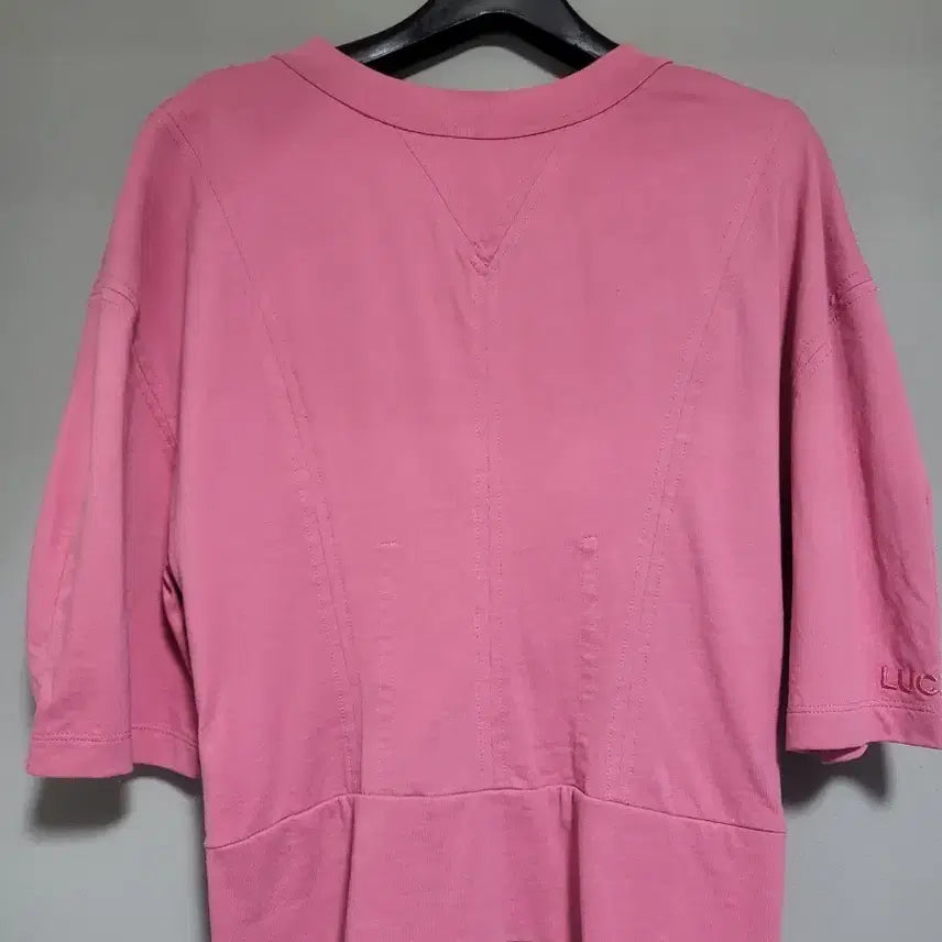 [BUNJANG] Lucky Chouette Pink Short Sleeve T-Shirt Size 36 / 럭키슈에뜨 티셔츠 36