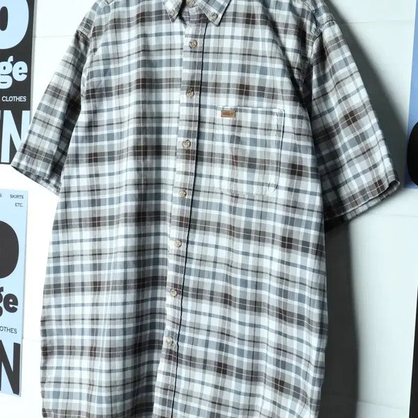 [BUNJANG] Carhartt 00s USA Made Checkered Short Sleeve T-Shirt / (F) 칼하트 반팔 티셔츠 00S 년대 USA 체크 셔츠-H36408