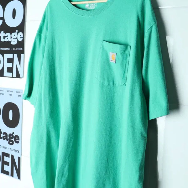 [BUNJANG] Carhartt USA Sun Fading Green T-Shirt (2XL-4XL) / (2XL-4XL) 칼하트 반팔 티셔츠 USA 썬페이딩 그린-H36409