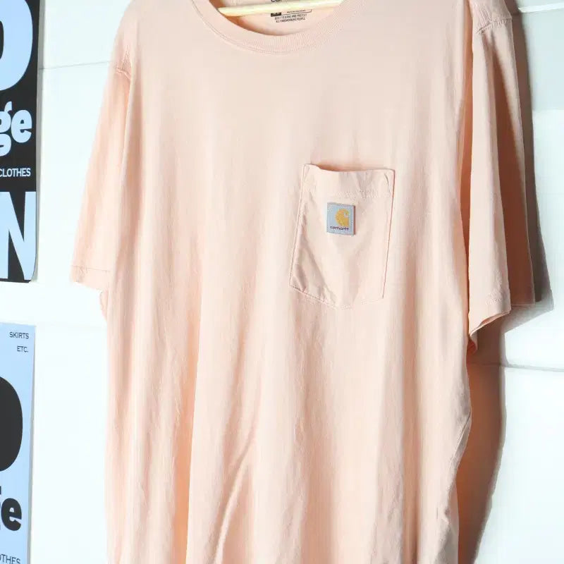 [BUNJANG] Carhartt T-Shirt Apricot / W(XL) 칼하트 반팔 티셔츠 USA 보들보들 살구색-H36414