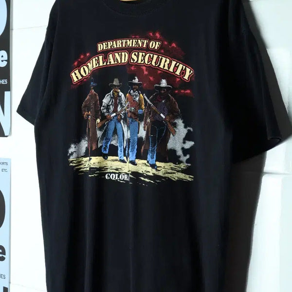 [BUNJANG] Gildan USA Cowboy Western Print Graphic T-Shirt / (F) 길단 반팔 티셔츠 USA 카우보이 웨스턴 프린트 락티-H36423