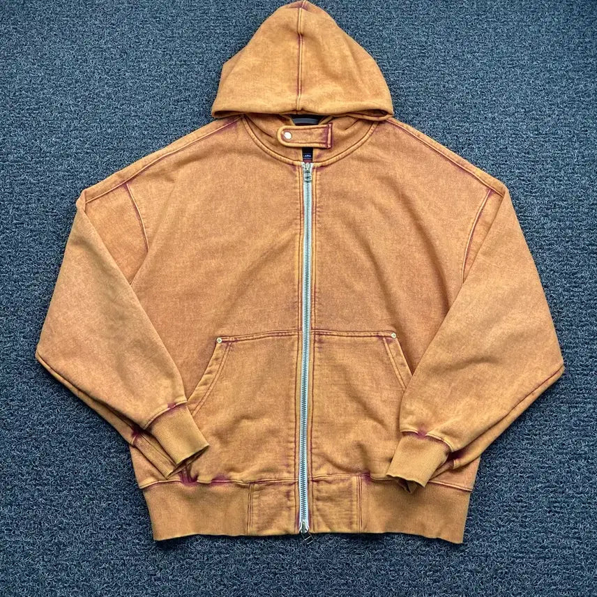 [BUNJANG] PRISM WORKS Washed Hoodie Zip-up (L) / 프리즘웍스 워싱 후드집업