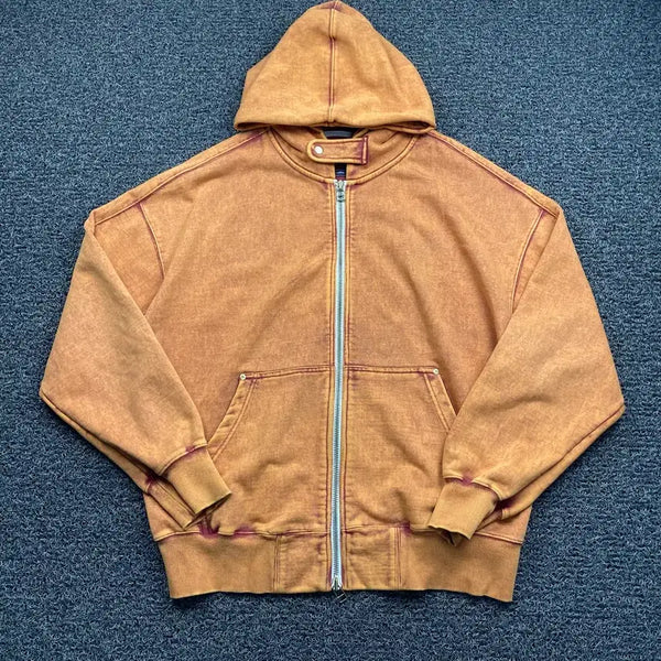 [BUNJANG] PRISM WORKS Washed Hoodie Zip-up (L) / 프리즘웍스 워싱 후드집업