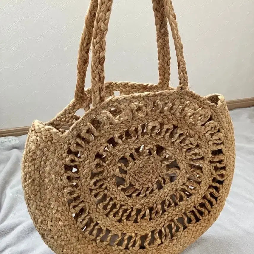 [BUNJANG] ZARA Round Rattan/Jute Shoulder Bag / 자라 zara 라탄백