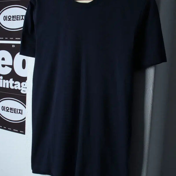 [BUNJANG] Uniqlo Basic Plain T-Shirt Navy / (M) 유니클로 반팔 티셔츠 네이비 무지 기본-H36437