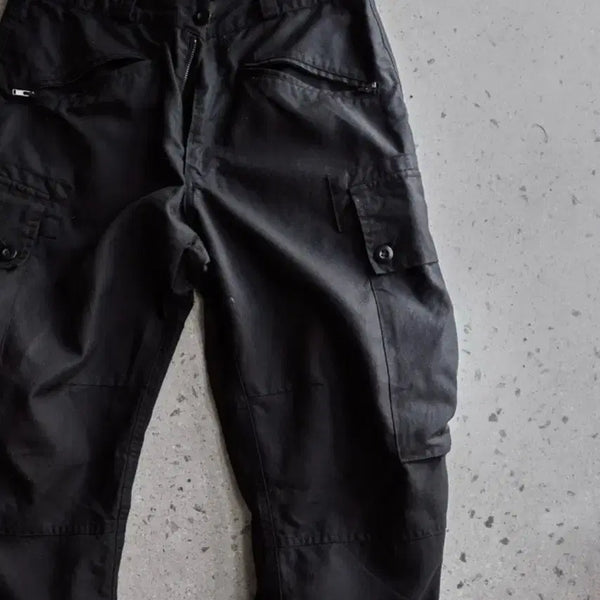 [BUNJANG] Monoprive Textured Half Cargo Pants - Black / 모노프리베 Textured Half Cargo Pants-black