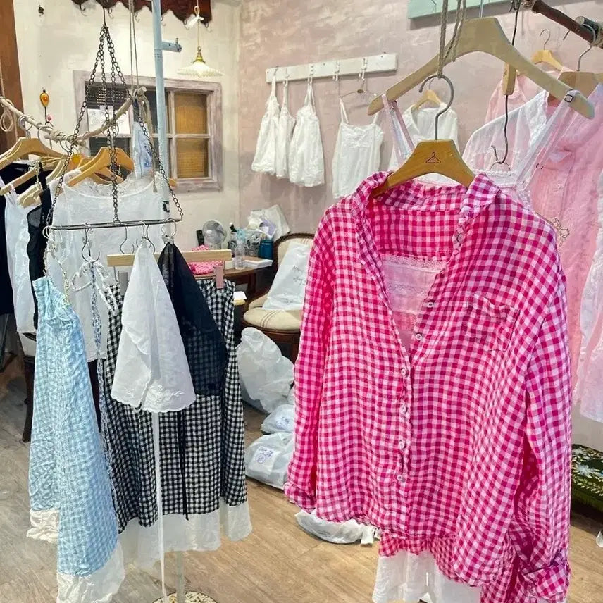 [BUNJANG] Linen Check Shirt / 체크무늬 린넨 셔츠