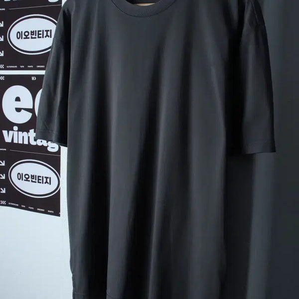 [BUNJANG] Elwood Basic Plain T-shirt Charcoal XL-2XL / (XL-2XL) 엘무드 반팔 티셔츠 차콜 무지 기본-H36440