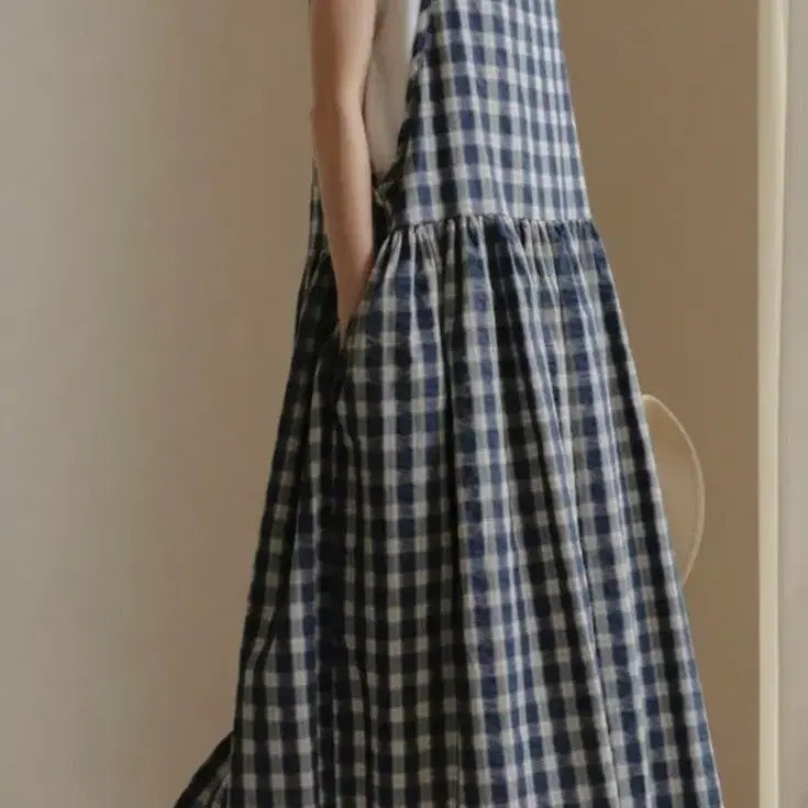 [BUNJANG] Checkered Bustier Dress / 체크 원피스