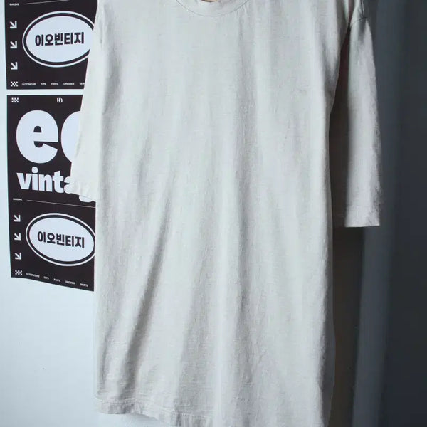 [BUNJANG] SPAO Plain Short Sleeve T-Shirt (Ivory) - Big Size (2XL-3XL) / (2XL-3XL) 스파오 반팔 티셔츠 빅사이즈 아이보리 무지-H36447