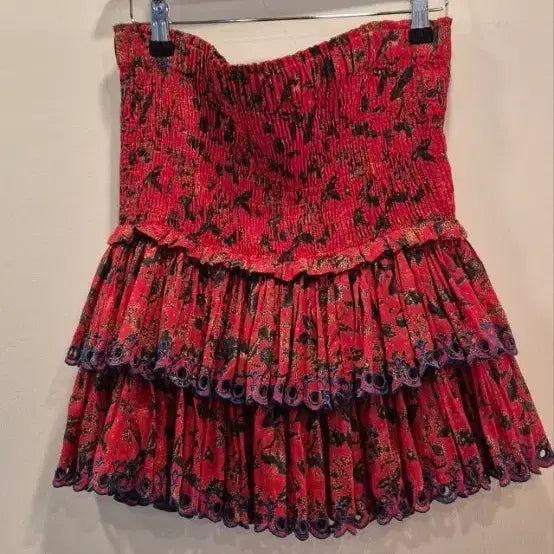 [BUNJANG] Isabel Marant Smocked Tiered Mini Skirt Size 36 / 이자벨마랑  36  스모크밴드   캉캉 미니스커트