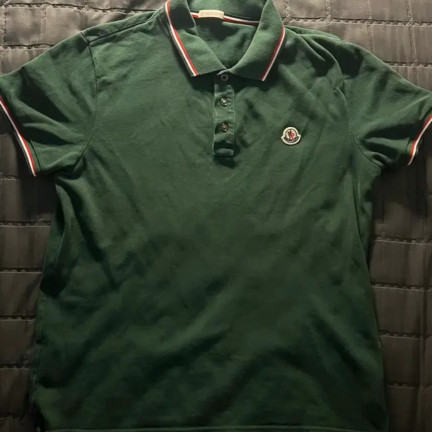 [BUNJANG] Moncler Polo Shirt Green Size M / 몽클레어 카라티 그린 M 백화점판