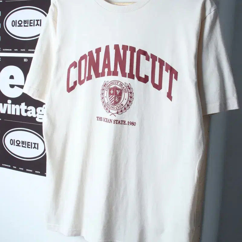 [BUNJANG] SPAO Big Logo T-Shirt Ivory / (M) 스파오 반팔 티셔츠 빅로고 아이보리 올드스쿨-H36459