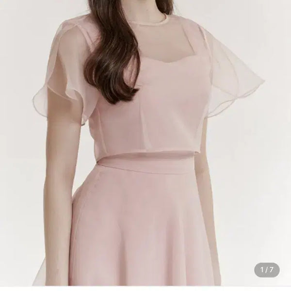 [BUNJANG] Grace Yu Organza Blouse Pink / 그레이스유 오르간자 블라우스 핑크